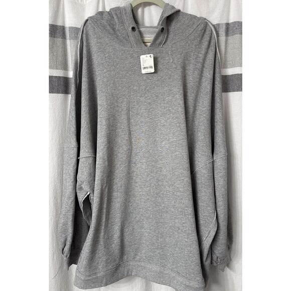 NWT Free People We the Free Hoodie Oversized Grey Size XL *No Drawstring* - Picture 3 of 14